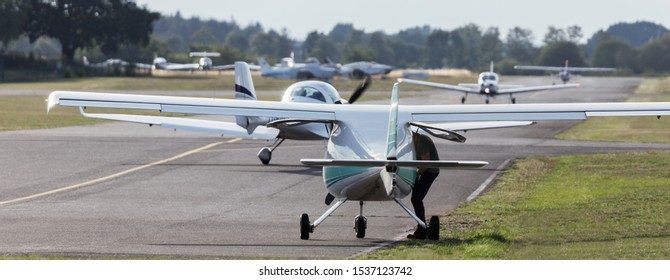 A Small Sports Airplane Airfield