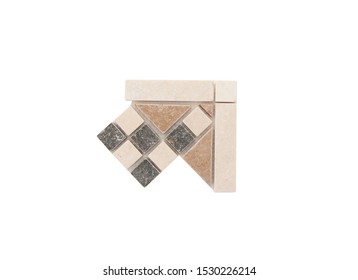 small, square patterned ceramic material