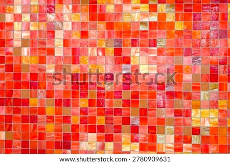 Small square pieces of tile, colored mosaic wall tiles as texture or background