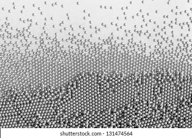 Small Stainless Steel Ball On White Background