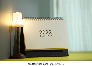 Small Stand Lamp And 2022 Desk Calendar