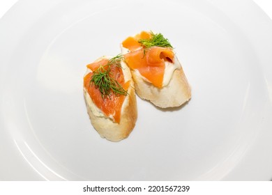 Small Starter Salmon Canapés With Dill