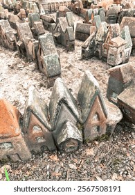 A small stone city, Königsberg in miniature. Tiny Town of Kenigsberg with colored roofs, European style, Andersen's fairy tales. What to see in Svetlogorsk, Kaliningrad. Baltic attraction for children