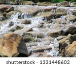 small stone waterfall