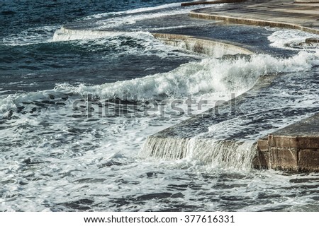 Similar – Image, Stock Photo Seashore bank Adriatic Sea
