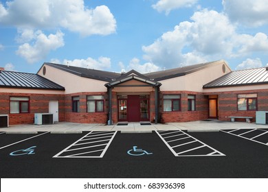 Small Symmetrical Office Recreation Executive Center Building Exterior 