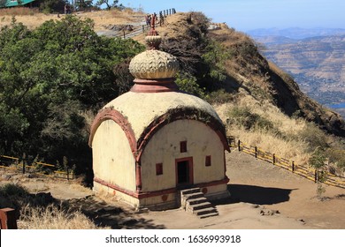 Small Temple At Sinhagad Fort. Pune District, Maharashtra, India.