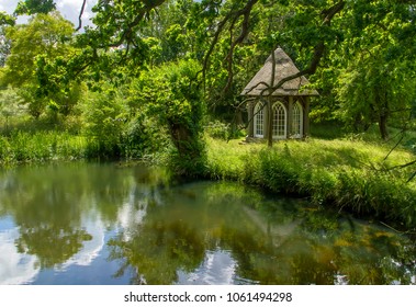 Small Thatched Summer House Standing Woodland Stock Photo (Edit Now ...