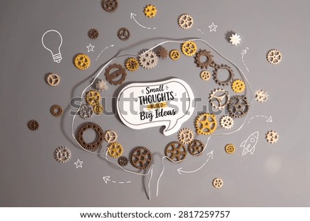 Small Thoughts Build Big Ideas – Brainstorming and Creativity Concept