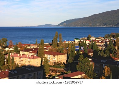 Small town by the Black Sea, Abkhazia - Shutterstock ID 1281959737
