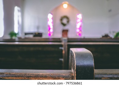 Small Town Church From A Pew