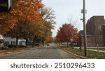 Small town in the fall