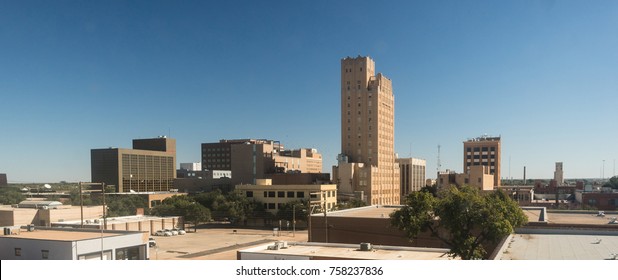 Small Town Feeling In Abilene Texas With Few People Downtown 