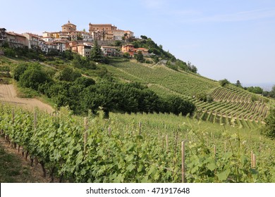 Small Town La Morra In Piedmont. Italy