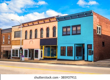 Small Town Main Street USA Retail Business Commercial Building Storefronts