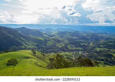 Small town nestled among the green hills of the Serra da Mantiqueira, in the state of Minas Gerais, Brazil
