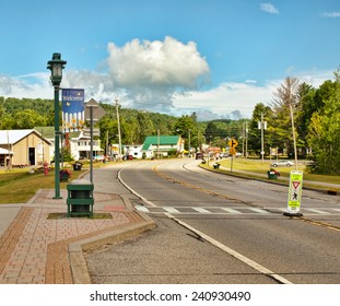 The Small Town Of Speculator, New York Located In The Adirondack State Park