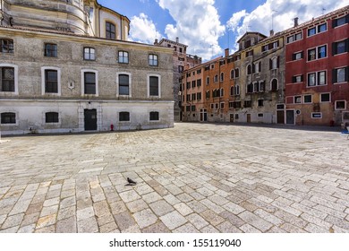 Small Town Square In Venice, Italy. Summer Photo