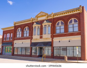 Small Town Storefront Midwest With Ornate Windows Bement Illinois