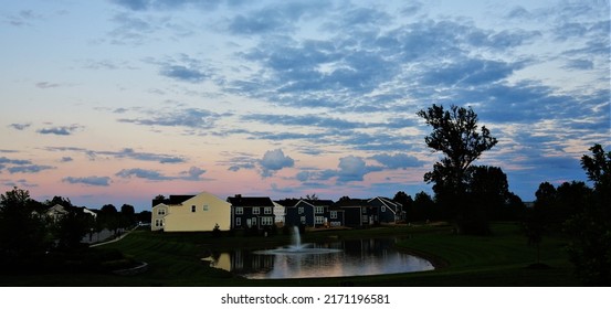 Small Town Sunset In Columbus, Ohio.