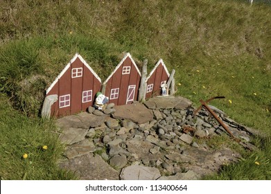 Small Toy Elf House In Iceland.