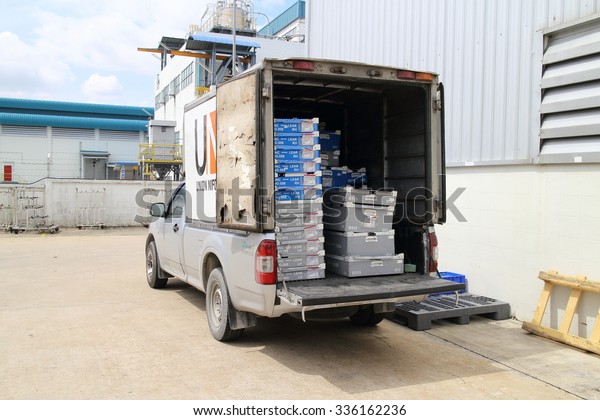 Small truck,\
THAILAND - November 06 2015: Small truck for material part delivery\
suppot to factory for assembly ,automotive parts industrial at\
Rayong industrial\
Thailand