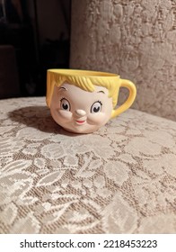 Small Vintage Plastic Cup In Victorian Chair