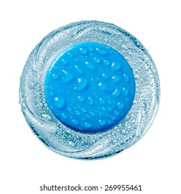 Small Water Bottle With Drops, Top View