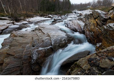 Small Water Stream In Norway