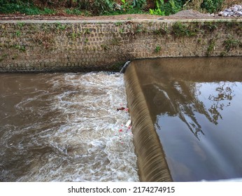 Small Water Weir In The River