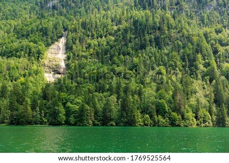 Similar – Sailing boat on the Hohenwarte reservoir