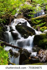 Small waterfall cascading down some rocks