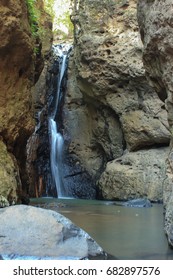 Small Waterfall In Northern Thailand,Waterfall In The Woods Not Yet Known In Pai.