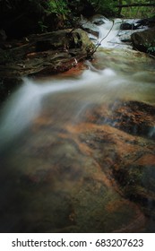 Small Waterfall In Northern Thailand,Waterfall In The Woods Not Yet Known In Pai.