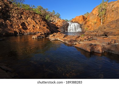 Small waterfall and pool with clear water, Kakadu National Park, Australia