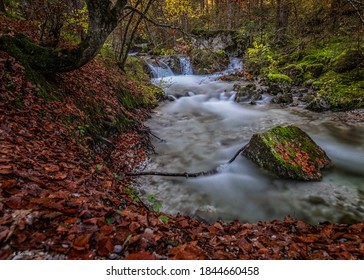 Small Waterfalls In A Stream In The Non Valley