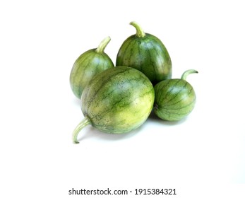 small watermelon isolated on white background