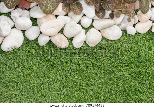 Small White Landscaping Rocks Pebbles Decorative Stock Photo Edit