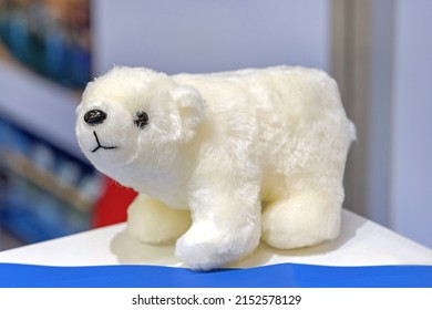 Small White Polar Bear Stuffed Plush Toy Fluffy Animal