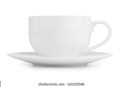 Small White Tea Cup Isolated On White