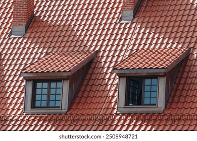 small windows in the attic - dormer window  - Powered by Shutterstock