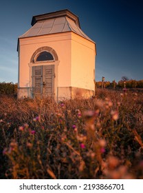 Small Wine Cellar At Wonderful Vineyards At Tokaj In Autumn