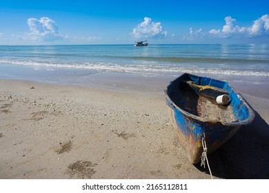 Small Wood Fishing Boats Used In Asia For Sustainable Fishing In Shallow Seas Asia And Thailand
