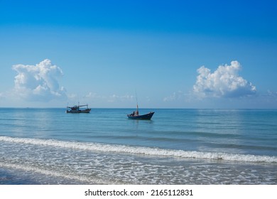 Small Wood Fishing Boats Used In Asia For Sustainable Fishing In Shallow Seas Asia And Thailand
