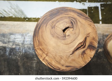 Small Wooden Chair,Wooden Stool,Top View