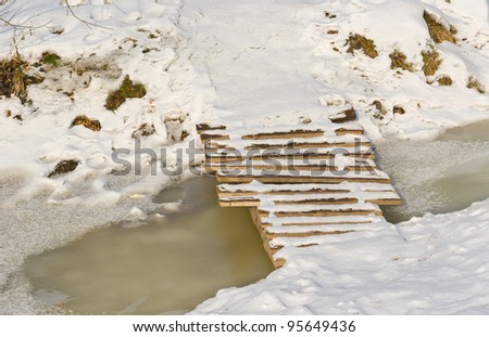 Similar – Hüttenzauber Holz Winter