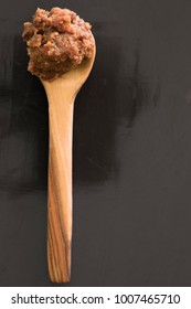 Small Wooden Spoon With Red Miso Paste