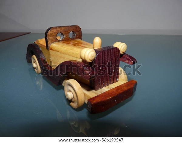 Small wooden toy
car