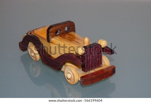 Small wooden toy\
car