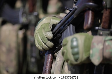 Smardan, Romania - May 11, 2021: Romanian Soldiers Take Part In A Joint Military Exercise In Smardan Firing Range, Southeastern Romania.